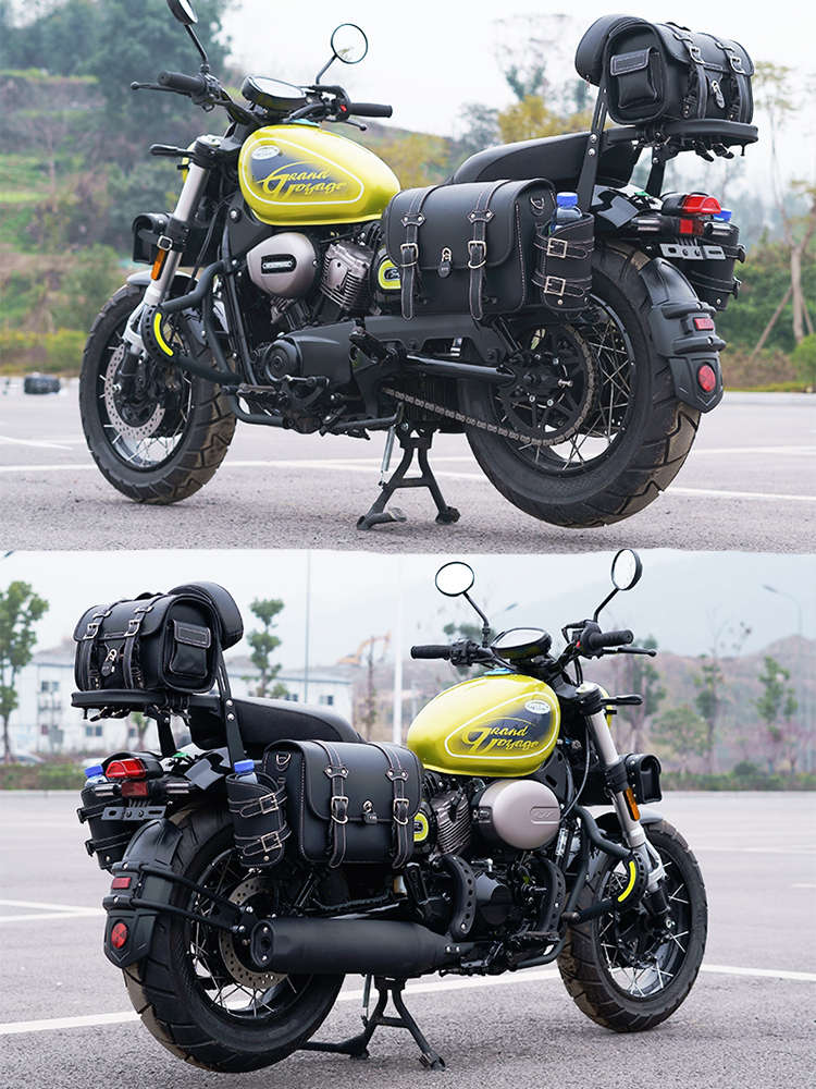 适用骁胜大韩晓星GV300S炫 GV125S边箱边包帆布包改装后靠背护杠