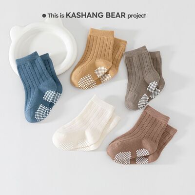 婴儿袜子春秋点胶防滑中筒袜