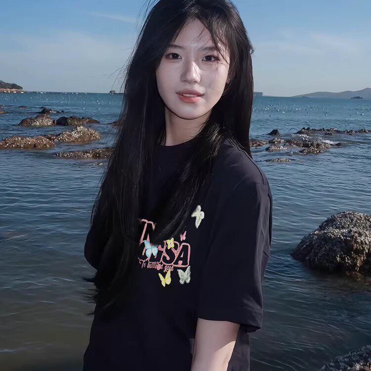 美式潮牌纯棉短袖T恤女夏季2026新款爆款宽松设计感小众上衣半袖