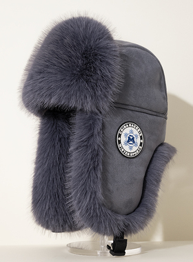 纯厚极寒雷锋帽男毛毛护耳帽女东北帽保暖加绒加厚黑龙江骑车防风