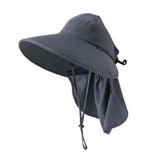 遮全脸大檐遮阳帽女空顶太阳帽夏防紫外线骑车不翻防晒挡脖扎马尾