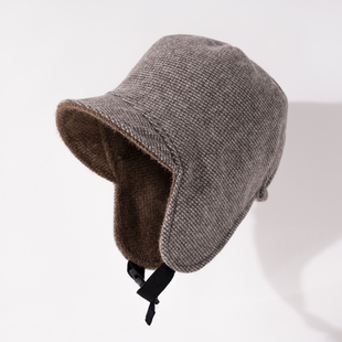 双面戴加深帽顶秋冬护耳帽女鸭舌雷锋帽男骑车防寒头盔内胆帽保暖