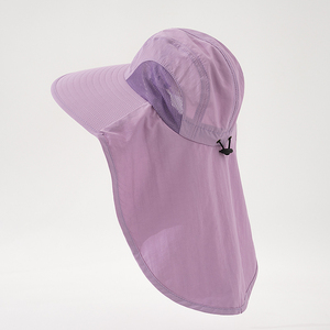 骑车不翻遮护脸脖遮阳帽女大檐渔夫帽男夏防晒防紫外线户外太阳帽