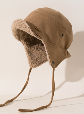 多种戴法护耳帽男女加绒加厚雷锋帽冬季保暖骑车防风防寒仿羊羔绒