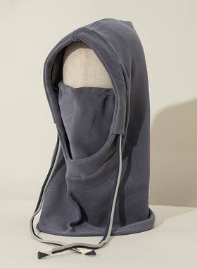 德绒套头帽男防风帽女秋冬季雷锋帽骑车头盔内胆帽防寒加厚24新款