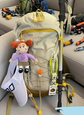 登山包改造挂件背包扩展空间弹力绳固定扣登山杖绳尾夹扣卡通配饰