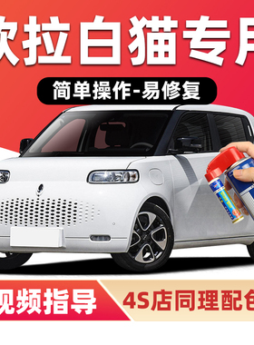 欧拉白猫补漆笔白色汽车漆划痕修复神器绿色蓝色红色银灰色自喷漆