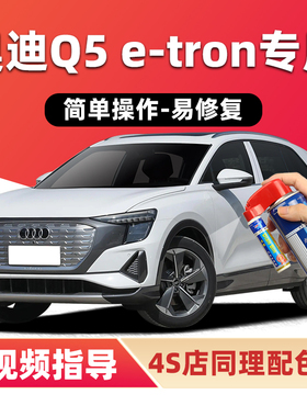上汽奥迪Q5etron补漆笔李白色汽车漆划痕修复花木蓝色黑色自喷漆