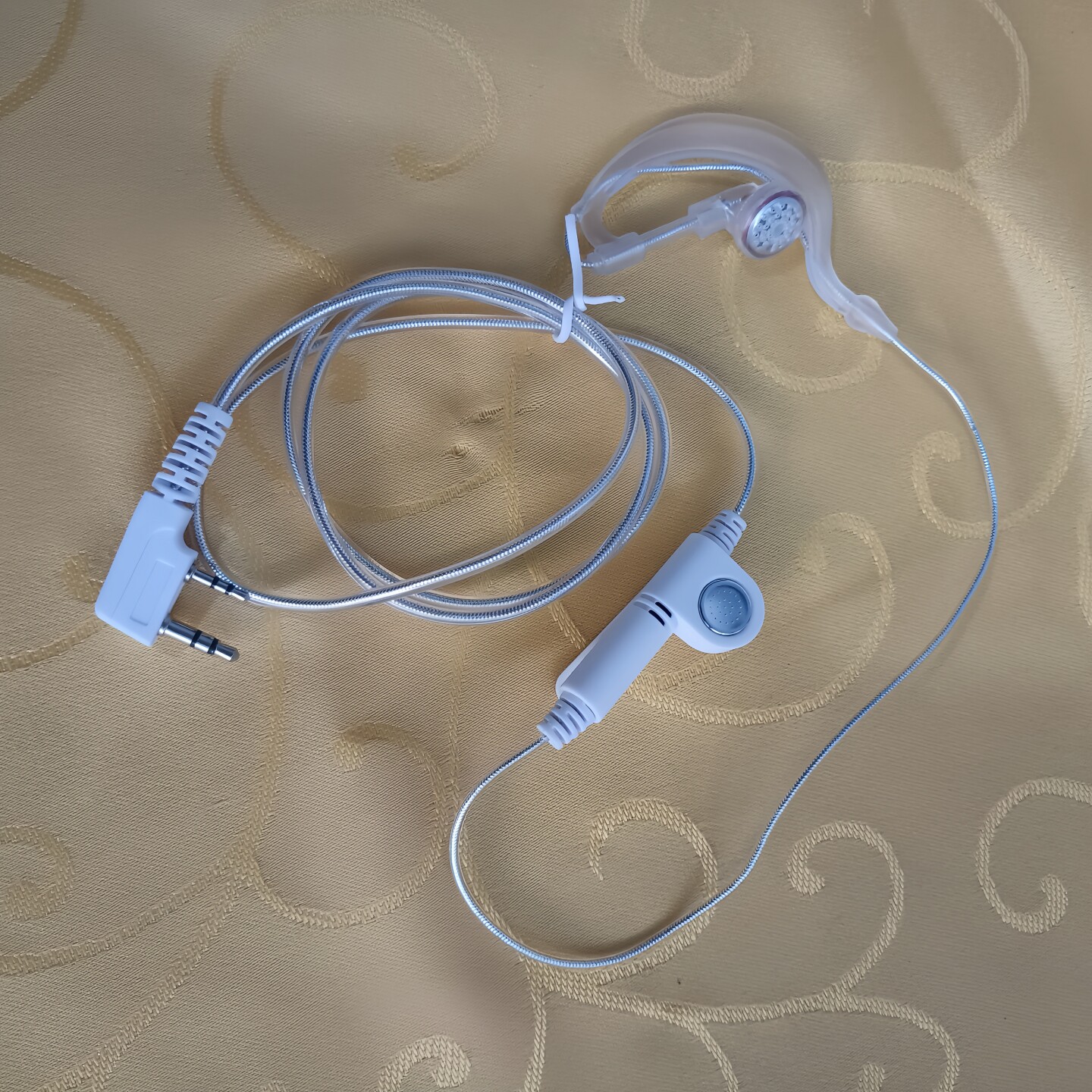 亚威斯对讲机耳机线耳挂式08款K头国产通用耳唛耳赛适配各款手台