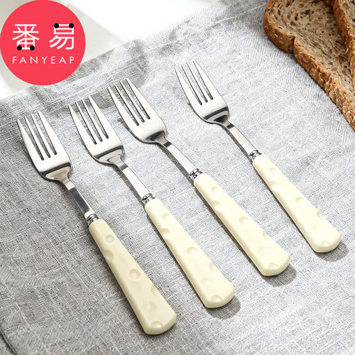 叉/不锈钢A1pn008-奶酪叉子餐具甜品叉家用水果叉沙拉叉西餐餐叉