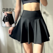 防走光运动短裙跑步训练网球裙羽毛球裙速干马拉松瑜伽健身短裙裤