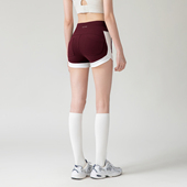 运动训练跑步三分裤 蜜桃提臀夏季 夏 女高腰健身拼色紧身裤 瑜伽短裤