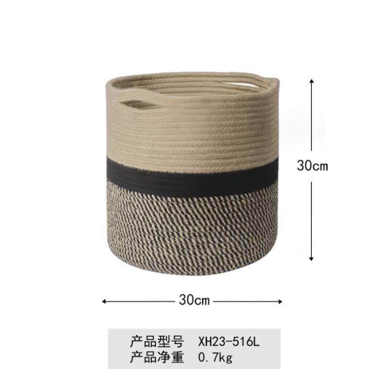 北欧风棉麻套盆花盆套地面客厅落地绿植大号遮丑大口径ins花盆套