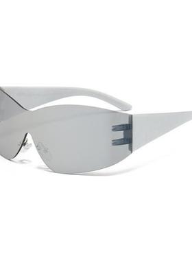 欧美复古未来感墨镜女运动骑行防风眼镜防紫外线太阳镜男款显脸小