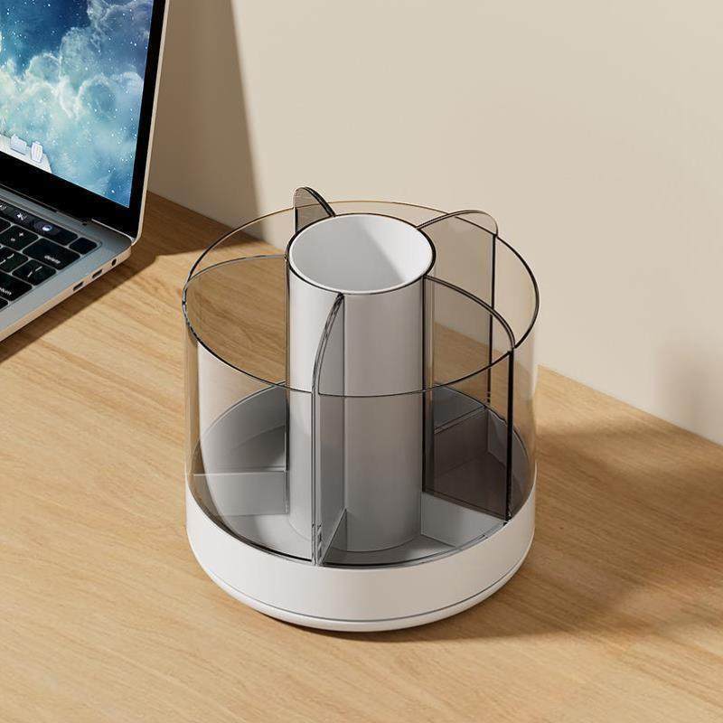 旋转化妆刷收纳筒分格桌面眉笔眼影桶化妆品口红笔筒化妆台收纳盒