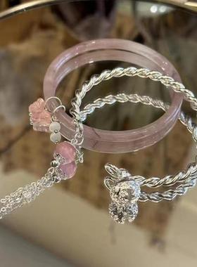 古风国潮铃铛手链新中式马面裙配饰一步一响流苏镯子闺蜜叮当镯女