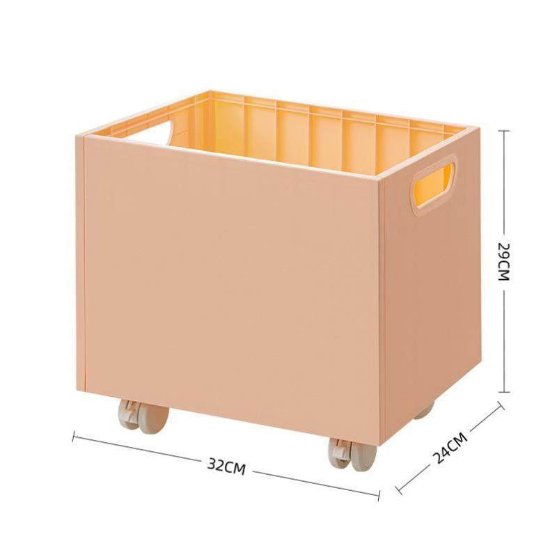 学生装书课桌下收纳箱高中生教室用放书箱带轮可移动推车整理书筐