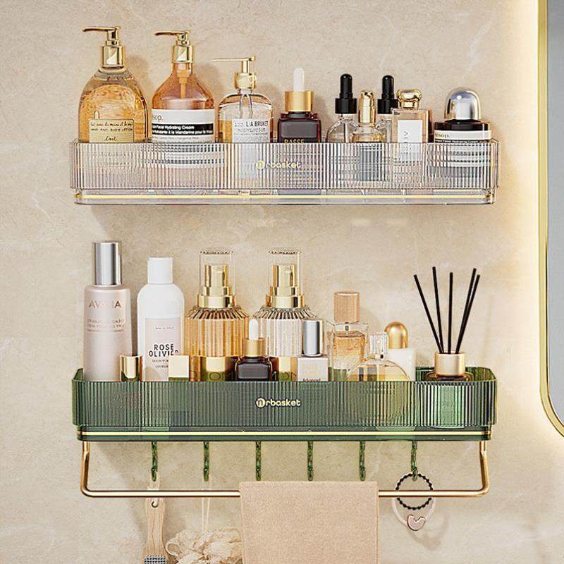 亚克力卫生间置物架厕所壁挂式墙上免打孔洗漱台化妆品浴室收纳盒