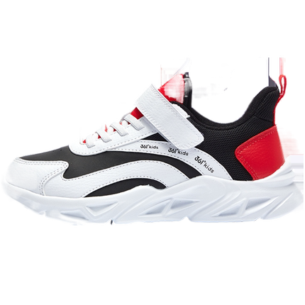 361儿童皮面防水跑步鞋春季新款童鞋防滑运动鞋魔术贴男女童鞋子