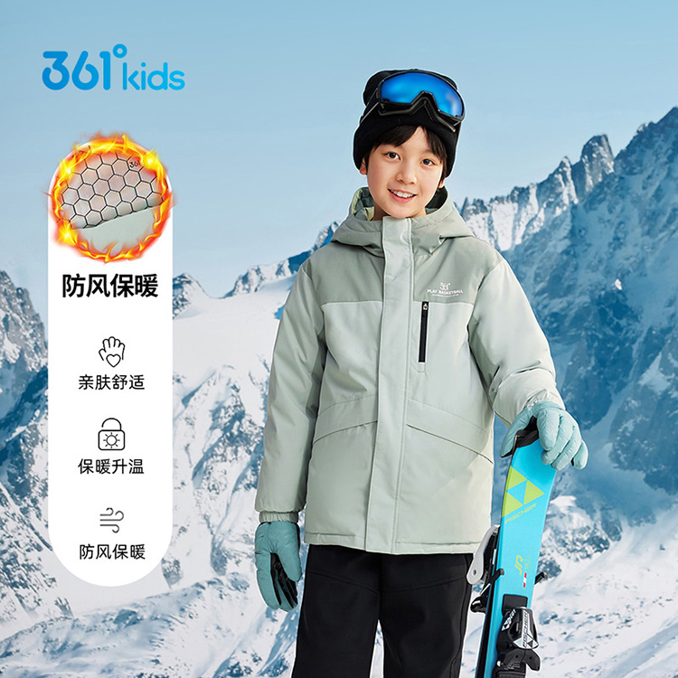 361童装男童保暖羽绒服冬季新款中大童户外工装男孩防寒加厚外套