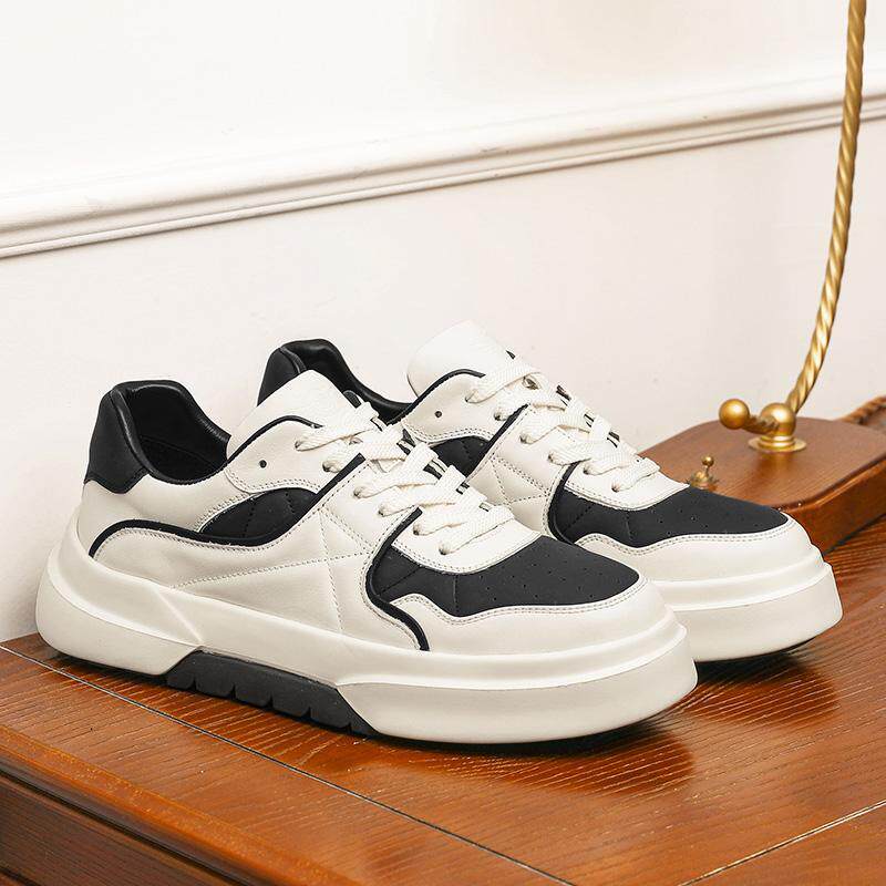 【德赛】2023冬季新款休闲男鞋舒适百搭拼色男士运动鞋时尚休闲板