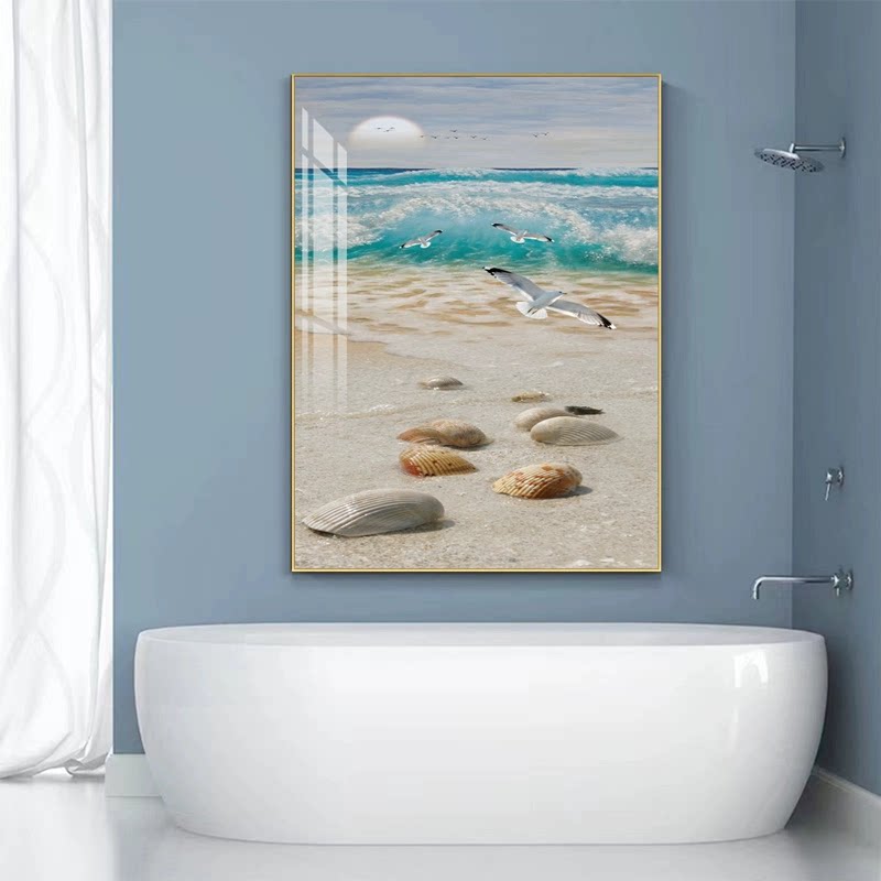 装饰画墙面所防水浴室侧北欧洗手间壁画宾馆酒店挂画办公室卫生间