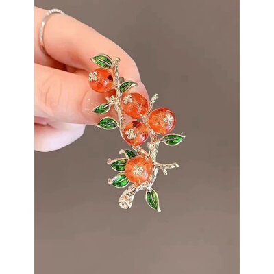 【一折专区】奥特莱斯清仓柿柿如意胸针outlets女配饰|金属结构件