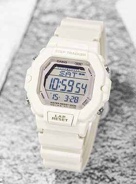 卡西欧手表女CASIO运动学生防水小方块电子表LWS-2200海外直邮