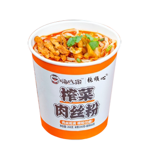 嗨吃家榨菜肉丝粉6桶方便速食米粉米线即食夜宵整箱旗舰店正品