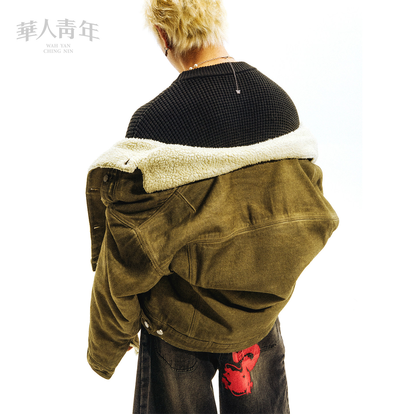 华人青年羊羔毛脏洗夹克男女同款秋冬季休闲宽松保暖外套上衣