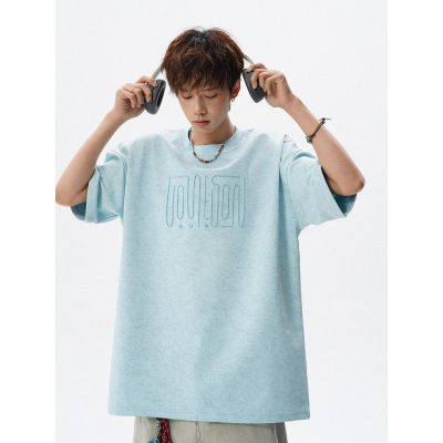 YUXIAN余闲屌丝文艺男19STUDIO吕小虎250克重磅天丝棉冰丝短袖T恤