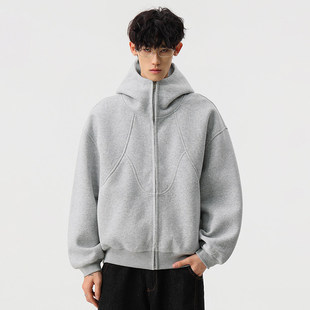 全村的希望原创工作室兔先森akiko秋子男装420克卫衣连帽开衫外套