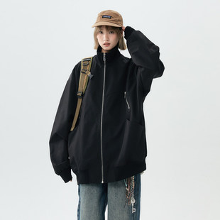 YUXIAN余闲akiko秋子男装東崛NOLOGO物空宋松立领工装飞行员夹克