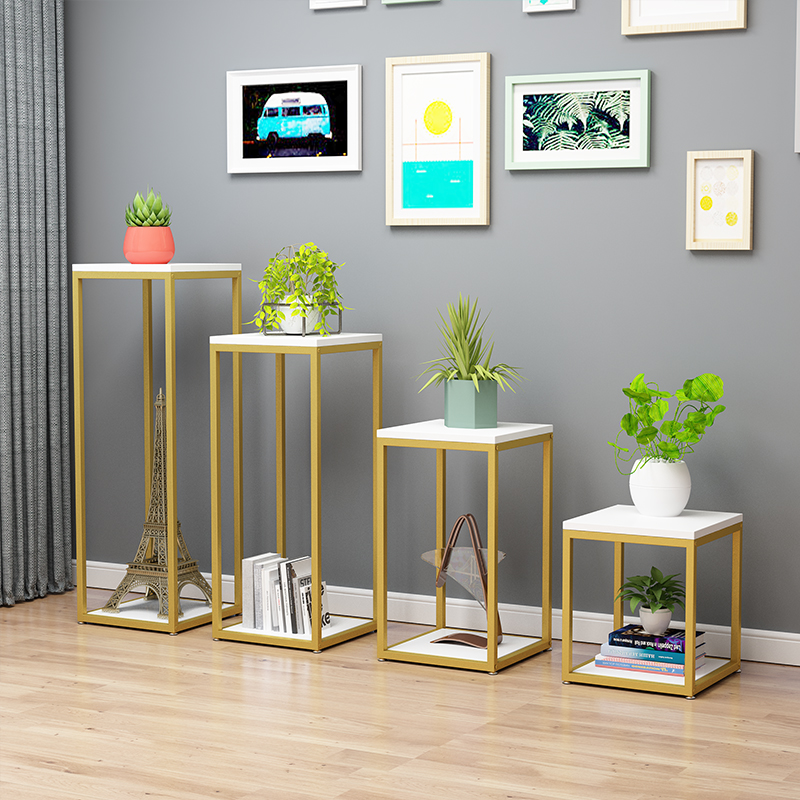 北欧铁艺花架子现代轻奢客厅室内装饰摆件绿萝落地