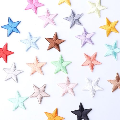星星刺绣补丁贴自粘布贴