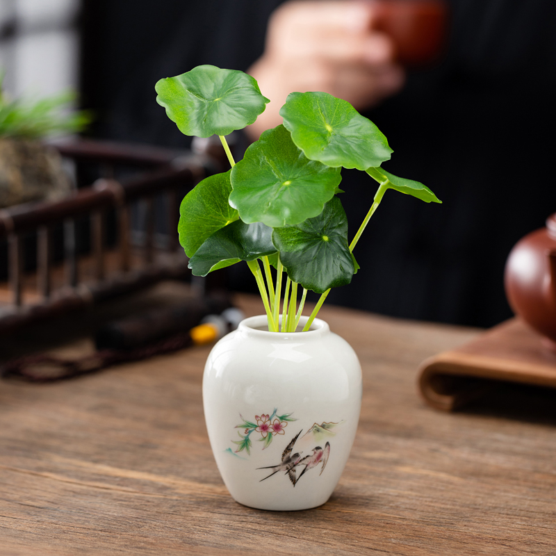 水培植物容器花瓶摆件客厅插花餐桌装饰品高级感小众迷你小瓷瓶