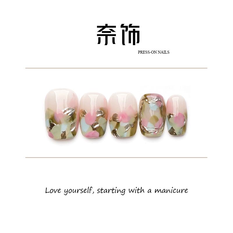 奈饰纯手工穿戴甲夏季花朵
