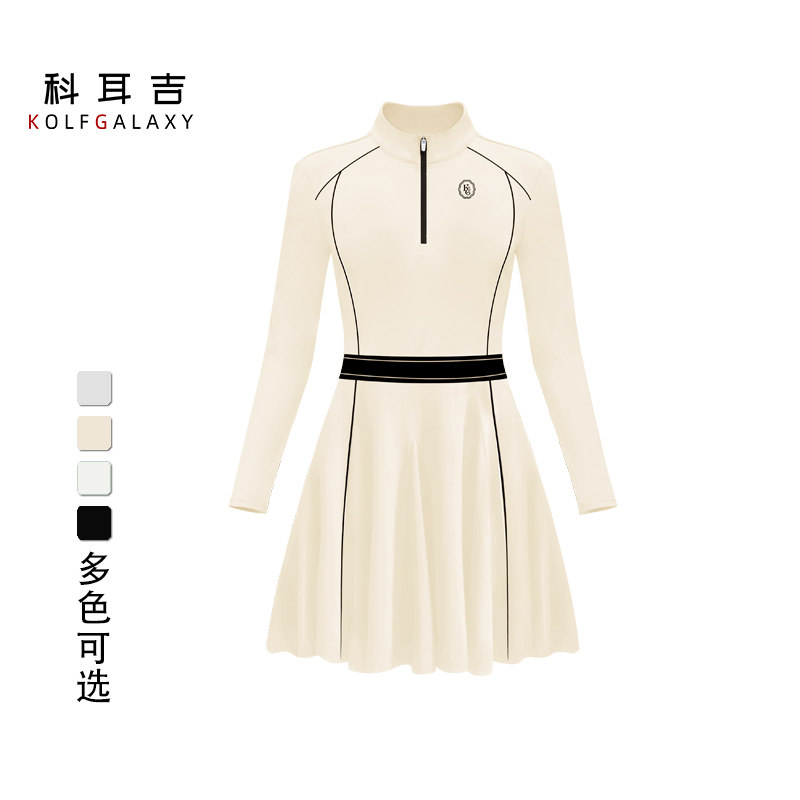 高尔夫服装【灵动】女款连衣裙新款户外运动高弹修身显瘦开花裙