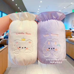 儿童秋冬羽绒服防脏污护袖宝宝可爱小熊套袖女童学生写字画画袖套