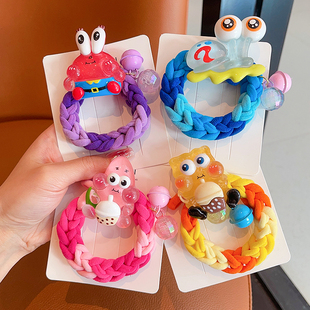 儿童皮筋宝宝扎头发可爱卡通头绳女童高马尾头饰橡皮筋女扎头发圈
