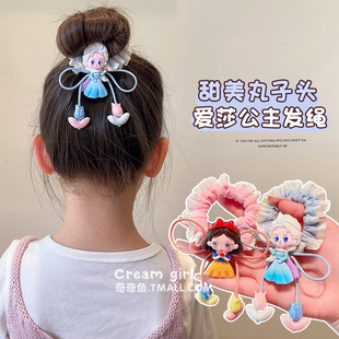 儿童小肠发圈可爱白雪公主发饰头绳女童扎头发头花高弹力发绳头饰