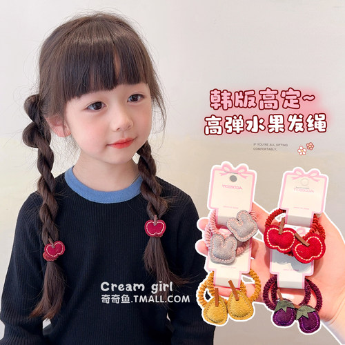 儿童韩版螺纹发绳女童不伤发头饰
