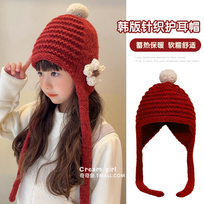 新年宝宝小红帽可爱护耳帽
