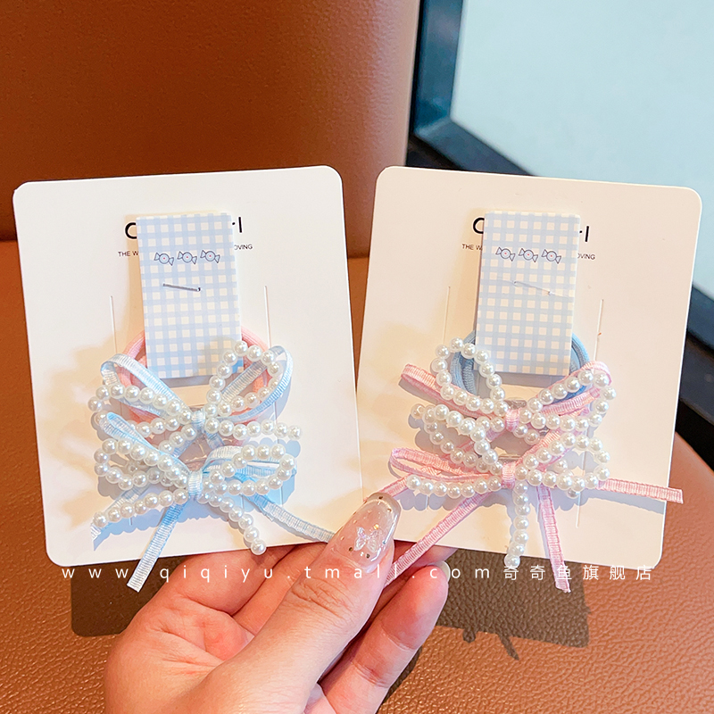 宝宝公主超仙珍珠发圈小女孩