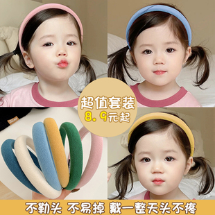 2025年网红新款 儿童发箍绿色发卡女头箍小孩发饰宝宝头饰女童洋气