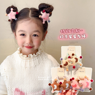 儿童立体充棉高质量高颜值发圈星星可爱发绳女童马尾丸子头橡皮筋