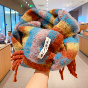 儿童围巾2025新款 女童保暖宝宝百搭毛绒绒加厚保暖围脖小女孩时尚