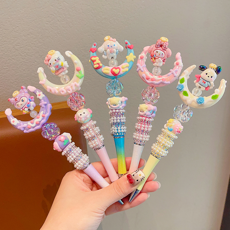 儿童水晶闪锆旋转中性笔高颜值