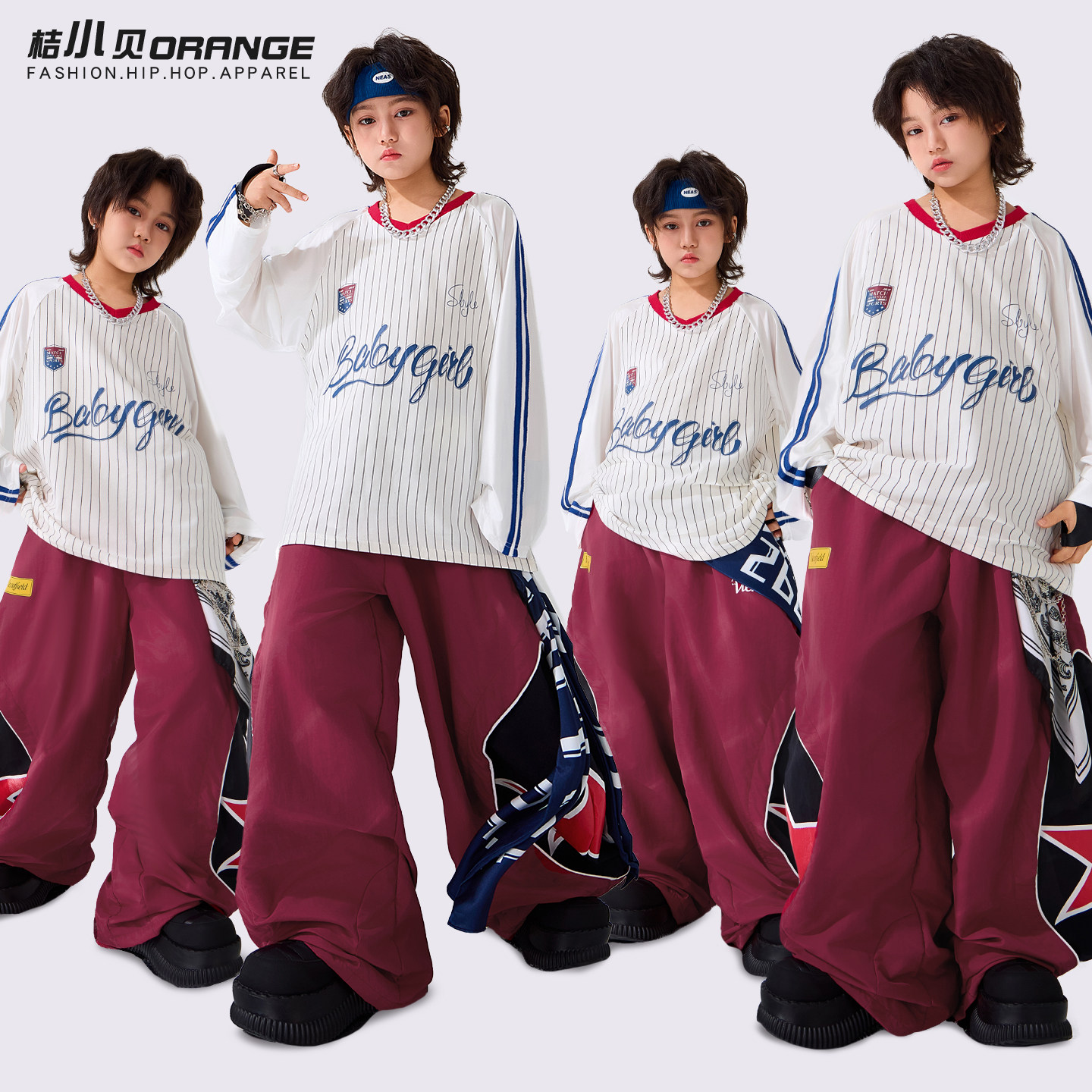 儿童街舞潮服男童嘻哈舞蹈服套装