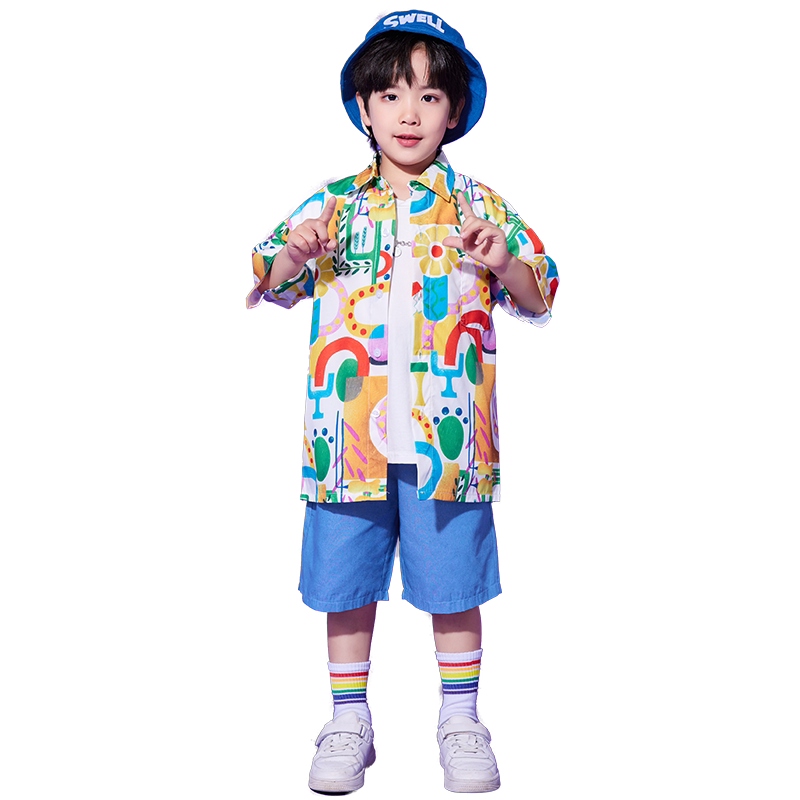桔小贝幼儿园嘻哈中秋儿童演出服